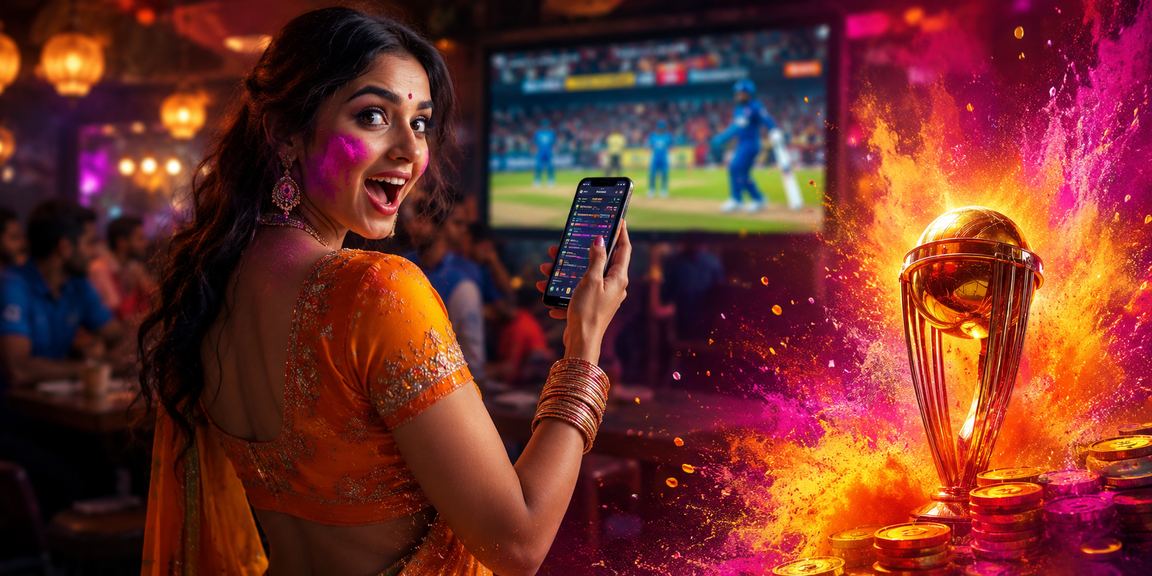 Mobile cricket betting and Teen Patti during Holi festival in India