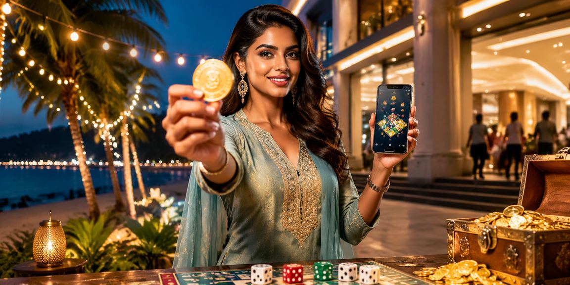 Indian player rolling dice on casino table